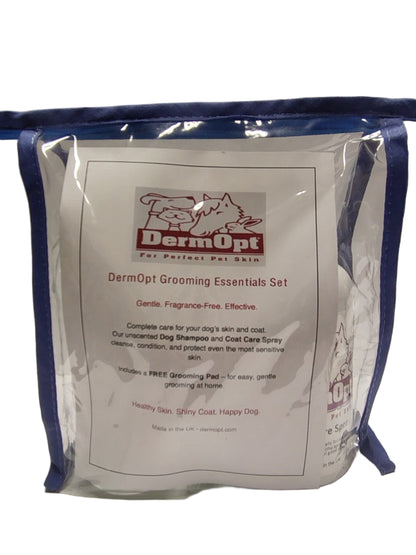 Coat Care Essentials Bundle - 250ml Spray & Shampoo with Free Grooming Pad & Bag Holder