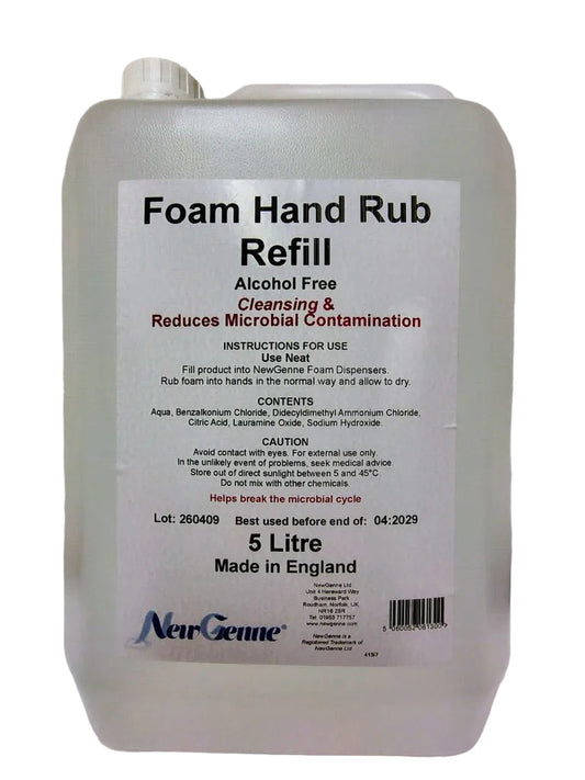 Alcohol-Free Foam Hand Rub 5L Refill -  Gentle On Sensitive Skin
