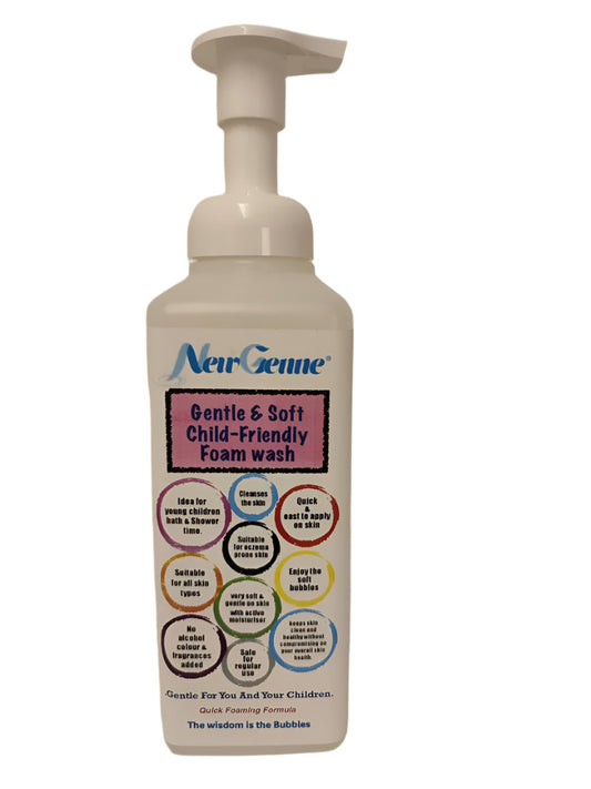 NewGenne Gentle & Soft Child-Friendly Foam Wash 500ml - Safe for All Ages