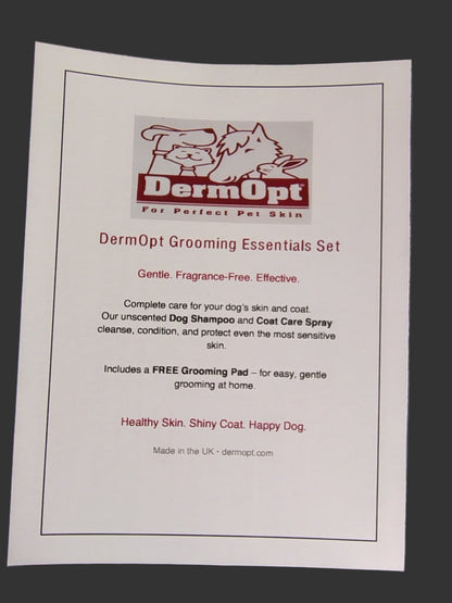 Coat Care Essentials Bundle - 250ml Spray & Shampoo with Free Grooming Pad & Bag Holder