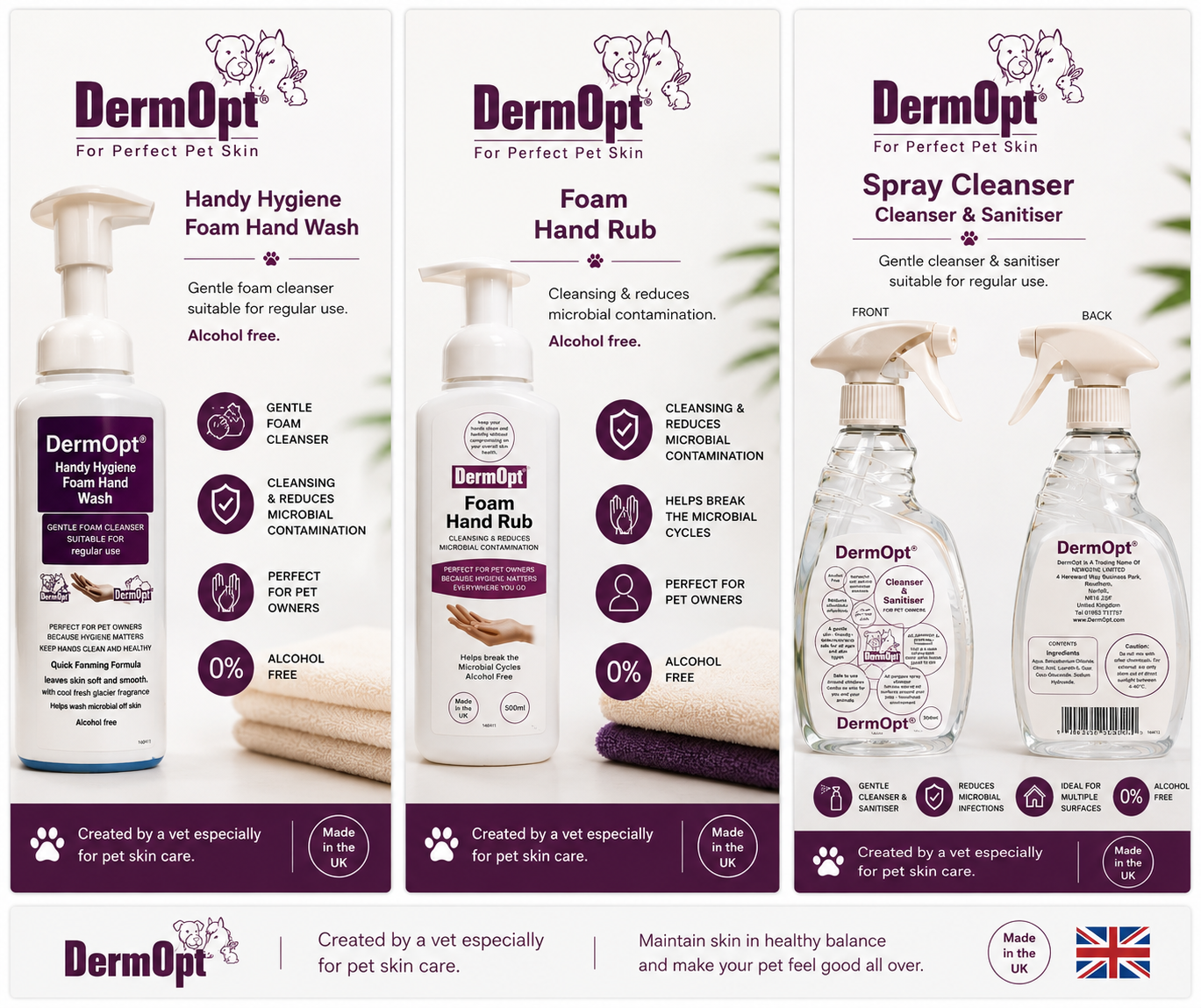 Coat Care Essentials Bundle - 250ml Spray & Shampoo with Free Grooming Pad & Bag Holder